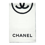 Chanel 21K Cashmere Scarf / Shawl Black And White