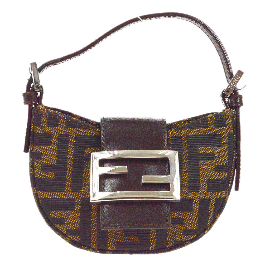 FENDI Zucca Mini Hand Bag Brown 02238