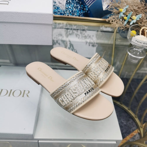 DIOR Mule Dway Slide 10mm Multi-motifs Style 22