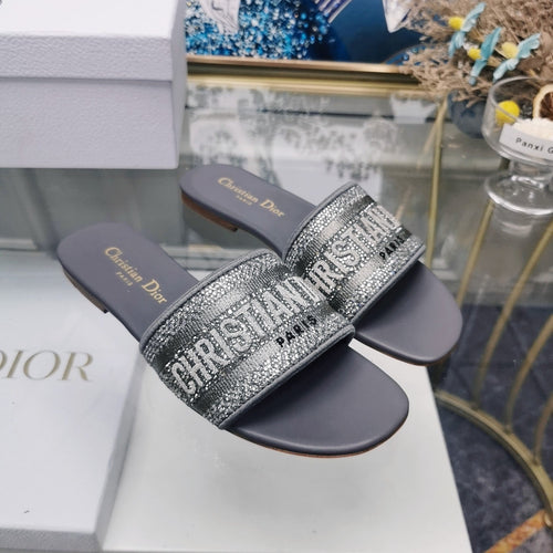 DIOR Mule Dway Slide 10mm Multi-motifs Style 21