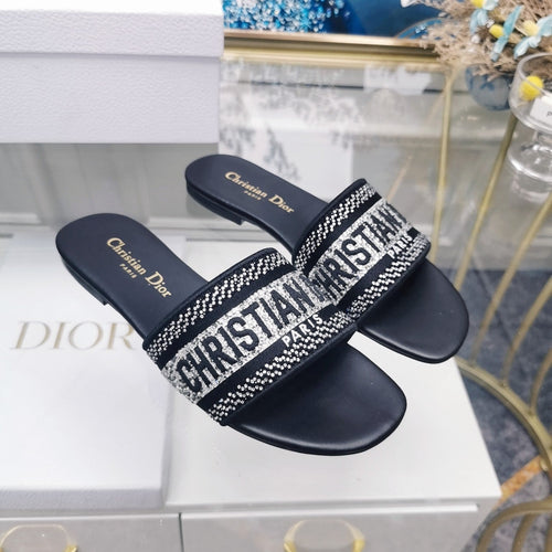 DIOR Mule Dway Slide 10mm Multi-motifs Style 19