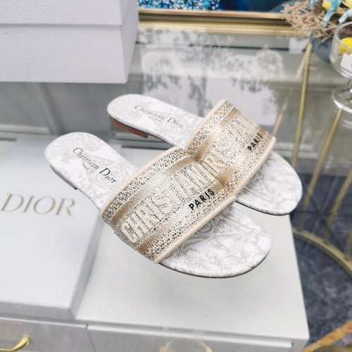 DIOR Mule Dway Slide 10mm Multi-motifs Style 18