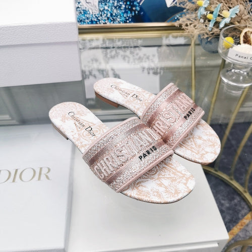 DIOR Mule Dway Slide 10mm Multi-motifs Style 16