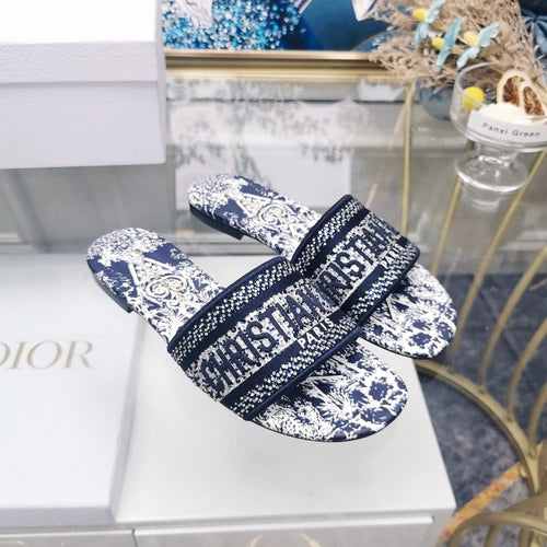 DIOR Mule Dway Slide 10mm Multi-motifs Style 15