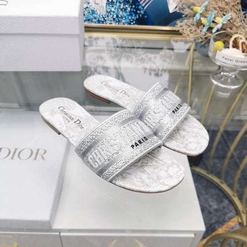DIOR Mule Dway Slide 10mm Multi-motifs Style 14