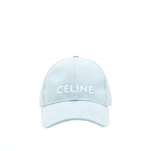 Celine Size L Baseball Cap Denim Light Blue