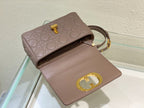 DIOR SMALL CARO BAG 20 WARM TAUPE CALFSKIN