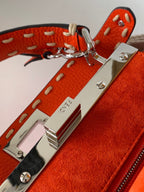FENDI Peekaboo Mini Selleria Bag 23cm red leather shw with 220 hand-sewn stitches