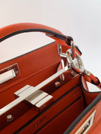 FENDI Peekaboo ISeeU Petite 20 Bag Red Lambskin Shw