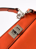 FENDI Peekaboo ISeeU Petite 20 Bag Red Lambskin Shw