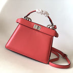 FENDI Peekaboo ISeeU Petite 20 Bag Hot Pink Lambskin Shw
