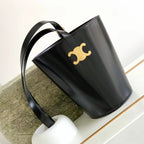 Celine BUCKET TRIOMPHE 25  BLACK CALFSKIN BAG