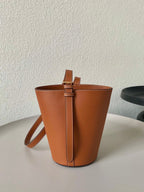 Celine TRIPHOME 25 BUCKET BAG CINNAMON BROWN CALFSKIN
