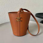 Celine TRIPHOME 25 BUCKET BAG CINNAMON BROWN CALFSKIN