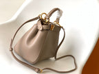 FENDI Peekaboo Mini 23cm Bag light brown lambskin gold hardware