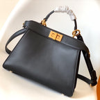 FENDI Peekaboo ISeeU Small 27cm Bag black lambskin gold hardware