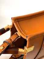 FENDI Fend Mini Sunshine Shopper Bag 18 Tan Leather