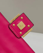 FENDI Baguette 27cm Red Lambskin Gold Hardware