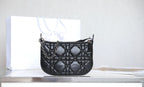 DIOR MINI CARO BAG 25 IN BLACK LAMBSKIN