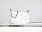 DIOR MINI CARO BAG 25 IN WHITE LAMBSKIN
