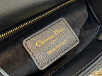 DIOR mini lady 17 black casfskin ghw