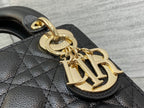 DIOR mini lady 17 black casfskin ghw
