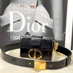 DIOR MONTAIGNE 19 HANDBAG IN BLACK CALFSKIN