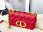 DIOR SMALL CARO BAG 20 RED CALFSKIN
