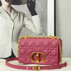 DIOR SMALL CARO BAG 20 DARK PINK CALFSKIN