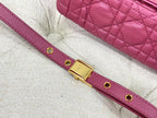 DIOR SMALL CARO BAG 20 DARK PINK CALFSKIN