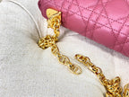 DIOR SMALL CARO BAG 20 DARK PINK CALFSKIN