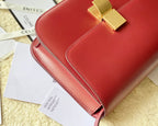 Celine CELINE MEDIUM CLASSIQUE BAG 24CM RED CALFSKIN