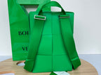 Bottega Veneta WOVEN BACKPACK 34 IN EMERALD GREEN LAMBSKIN
