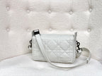 DIOR SMALL  DIORCAMP BAG 23 IN WHITE CALFSKIN