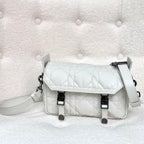 DIOR SMALL  DIORCAMP BAG 23 IN WHITE CALFSKIN