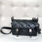 DIOR SMALL  DIORCAMP BAG 23 IN BLACK CALFSKIN