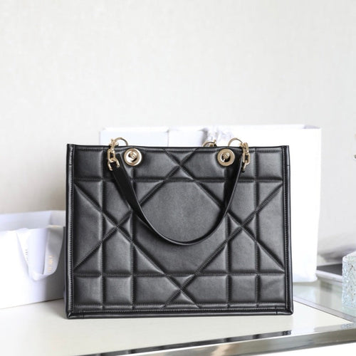 DIOR LARGE TOTE BOOK 36 BAG IN BLACK CALFSKIN