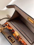 FENDI Peekaboo ISeeU Petite 20 Bag Brown Lambskin Ghw