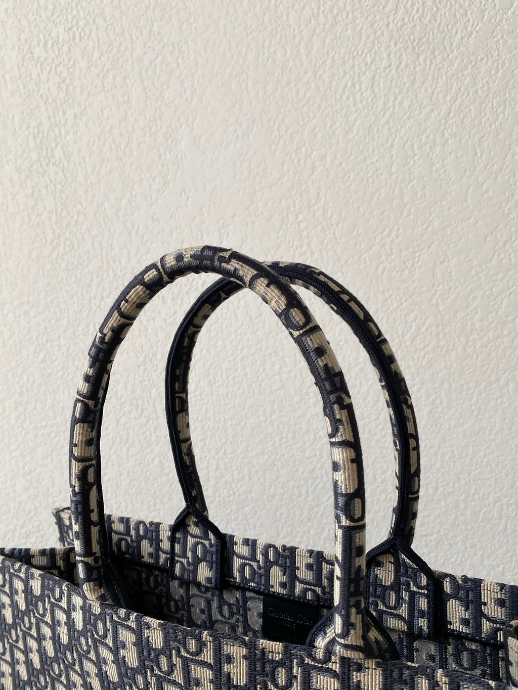 DIOR large book tote 42cm oblique embroidery calfskin