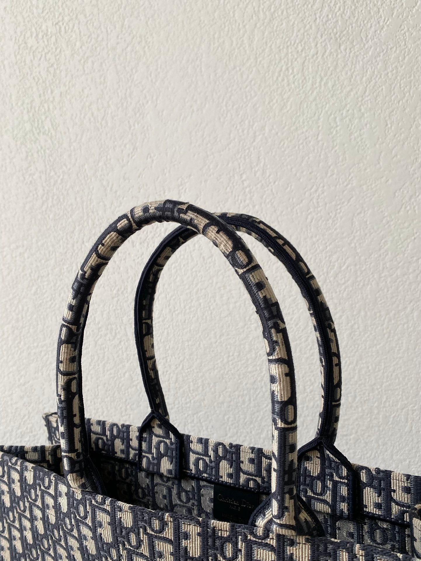 DIOR large book tote 42cm oblique embroidery calfskin