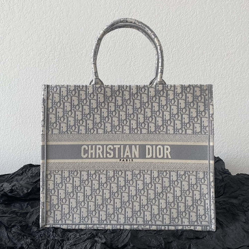 DIOR Large Book Tote 42cm Grey