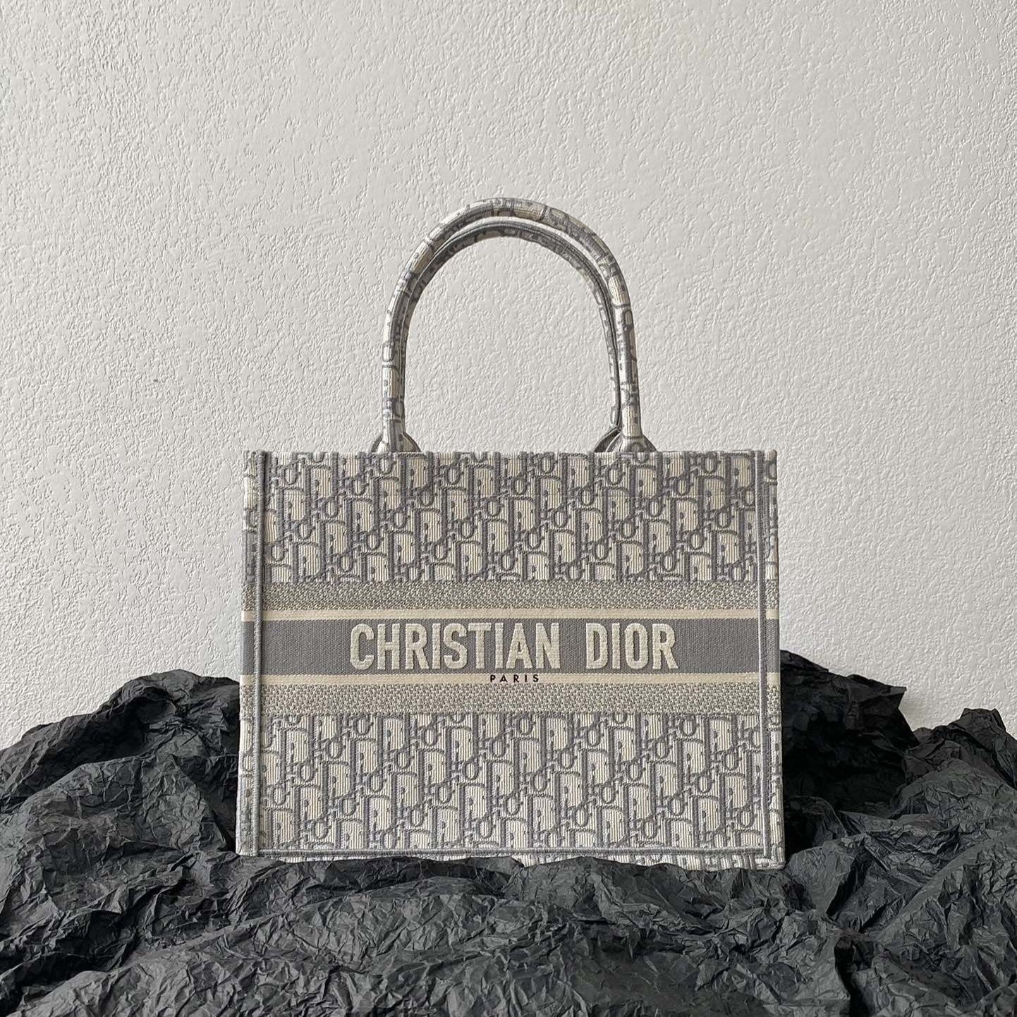 DIOR Medium Book Tote 36cm Grey