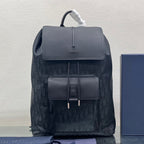 DIOR MEDIUM BACKPACK 38 IN BLACK OBLIQUE MIRAGE CALFSKIN