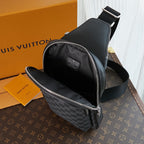 Louis Vuitton AVENUE SLINGBAG 31 IN BLACK DAMIER GRAPHITE CANVAS