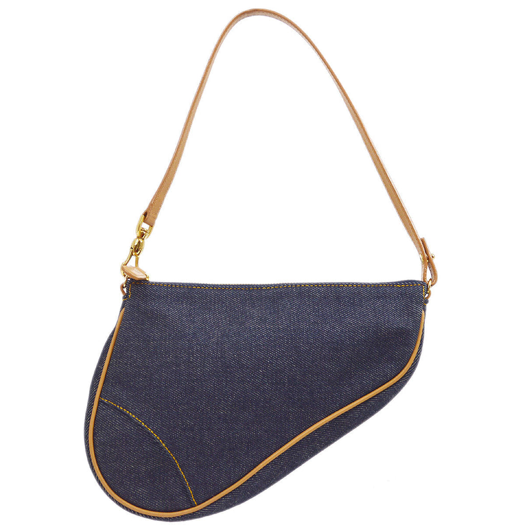 CHRISTIAN DIOR 2001 Saddle Bag Mini Denim 15811