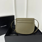 Saint Laurent SL Kaia Small Satchel in green smooth leather
