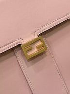 FENDI FENDI PEEKABOO 33 BAG IN LIGHT PINK CALFSKIN WITH STRAP GOLD HARDWARE