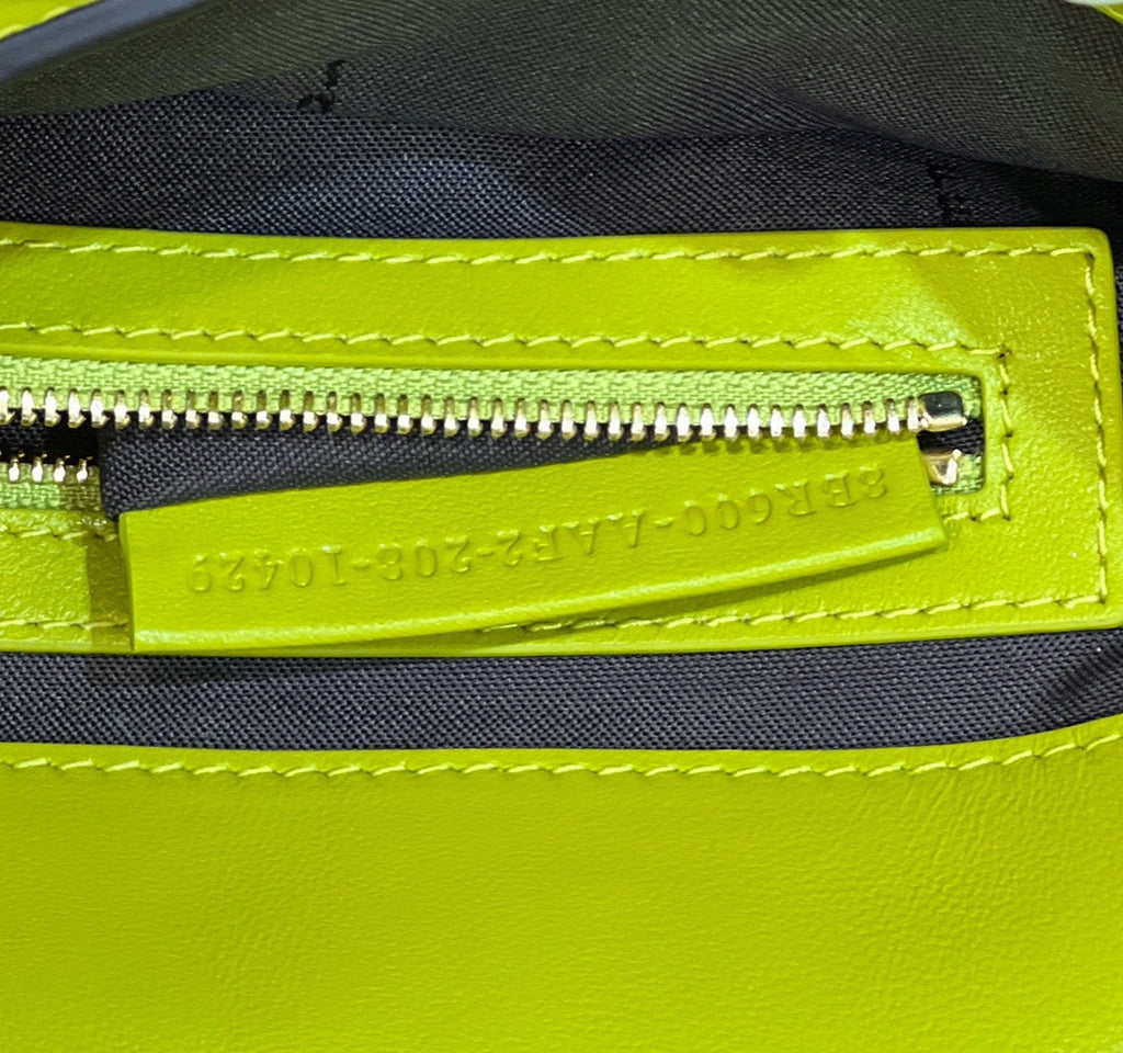 FENDI Baguette 27cm Fluorescent green Lambskin Gold Hardware