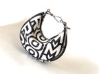 FENDI FENDIGRAPHY MINI 16 IN WHITE MIX BLACK SMOOTH CALFSKIN SILVER HARDWARE