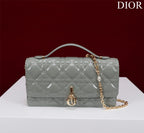 DIOR my mini 21 rock gray petent calfskin